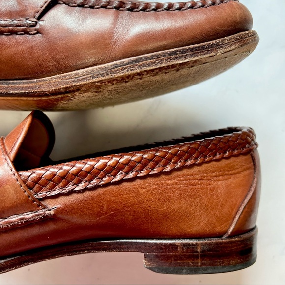 Allen Edmonds Maxfield Brown Leather Slip-On Tassel Loafer Dress Shoe Size 9 D - Picture 11 of 17